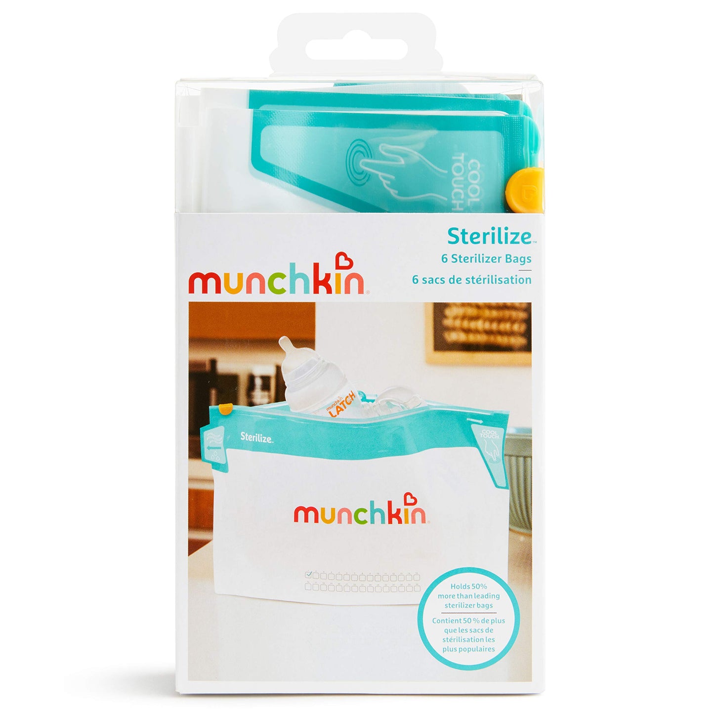 Bolsas Esterilizadoras Munchkin Blanco Grandes para Microondas