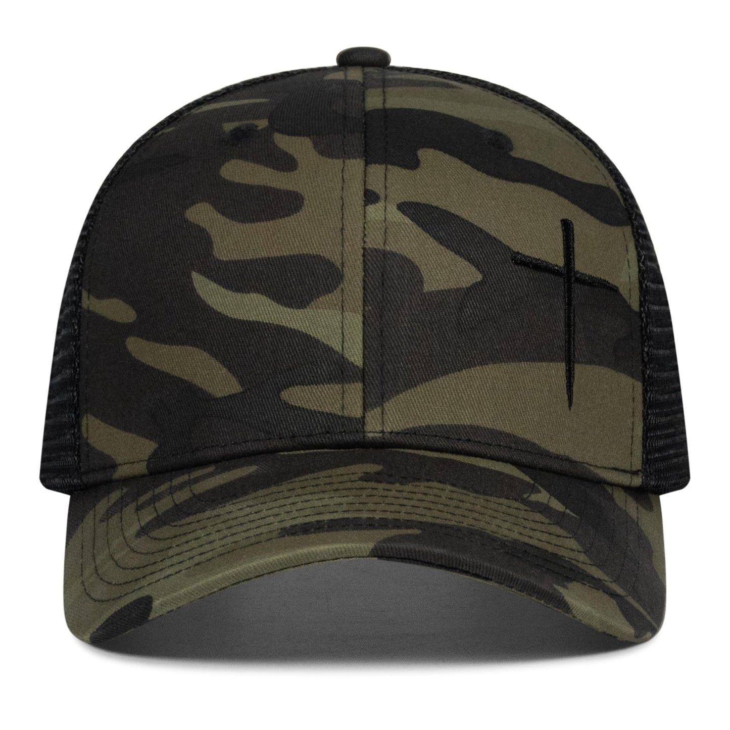 DOEO JNSPO Gorros cristianos para hombres y mujeres, gorro con cruz de Jesús de 3 clavos, regalos religiosos cristianos para cumpleaños/Navidad, gorro con cruz bordada