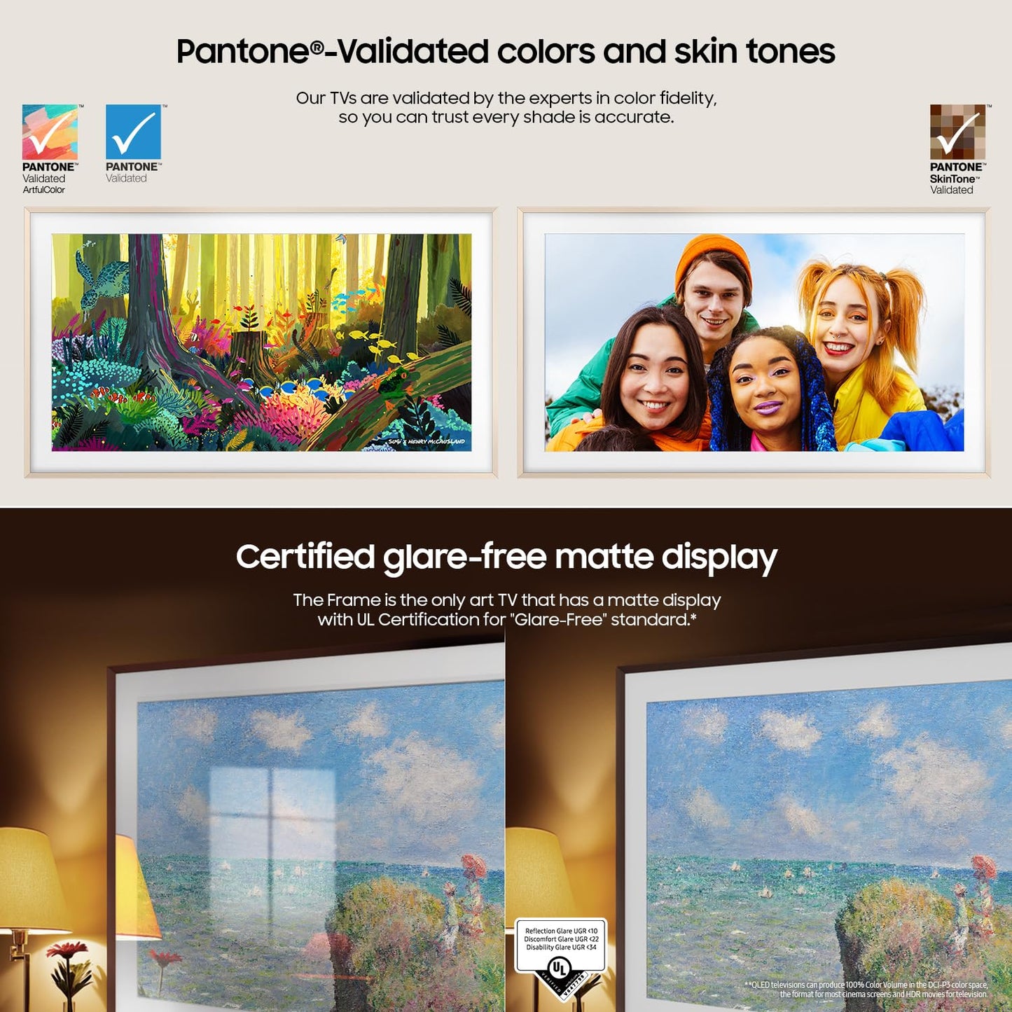 Samsung 55-Inch Class QLED 4K LS03D The Frame Series Quantum HDR Smart TV con Dolby Atmos, modo artístico, antirreflejo, marco personalizable, montaje de pared delgado con Alexa incorporado (QN55LS03D