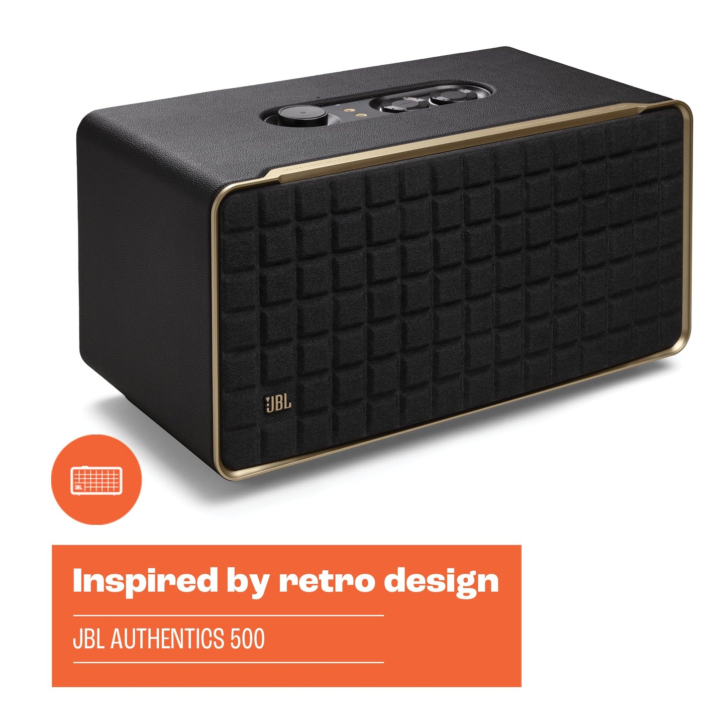 JBL Authentics 500 Bocina Inalámbrica Wi-Fi/Bluetooth, 270W de Potencia, Dolby Atmos, Asistentes de Voz - Negro
