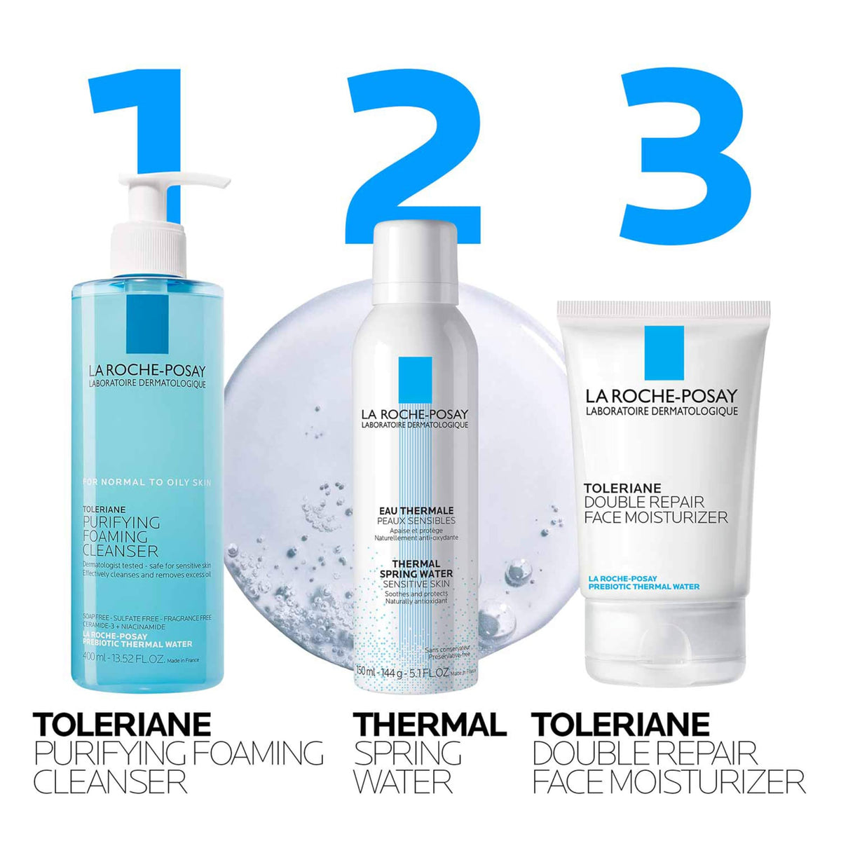La Roche-Posay - Limpiador espumoso purificante Toleriane, 13.52 onzas líquidas Oz.