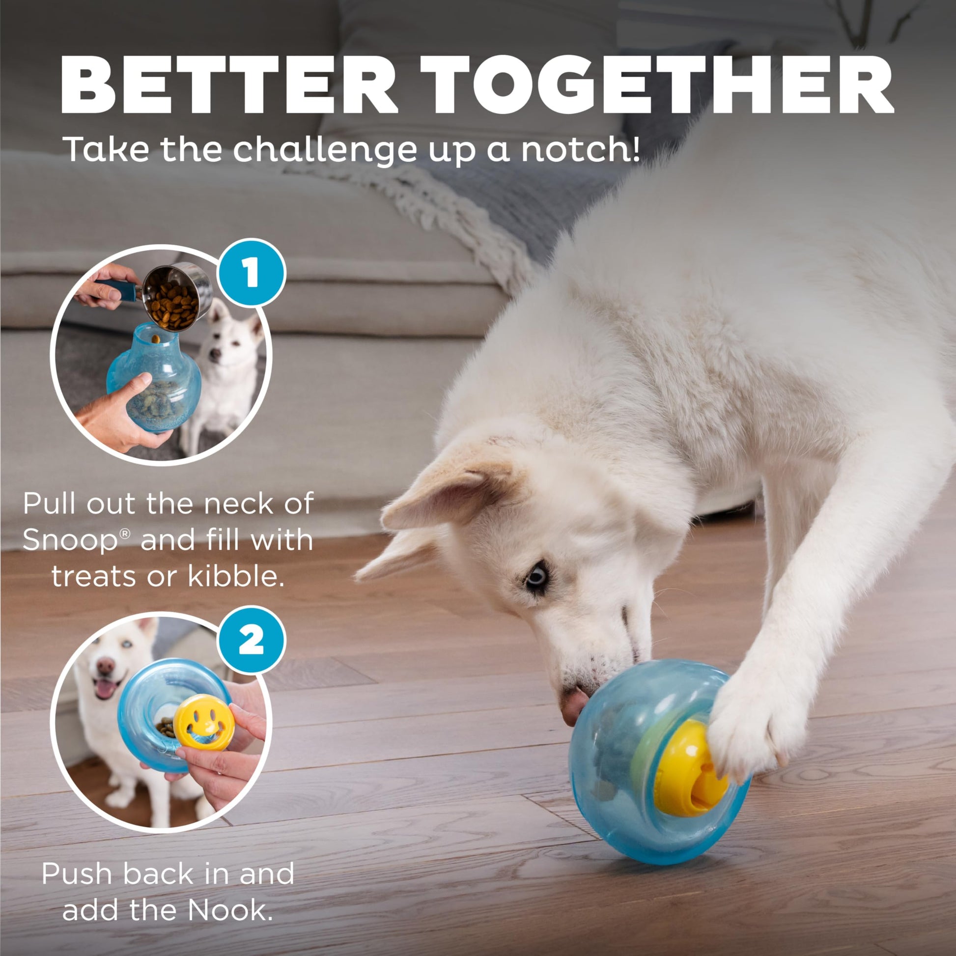 Juguete Planet Dog Orbee-Tuff Nooks Amarillo Smiley Face