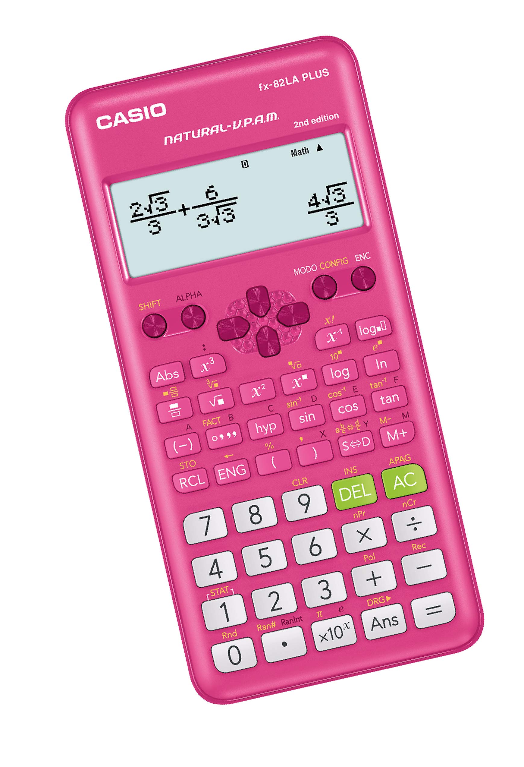 Casio Calculadora Científica Fx-82laplus 2da Edición Color Rosa