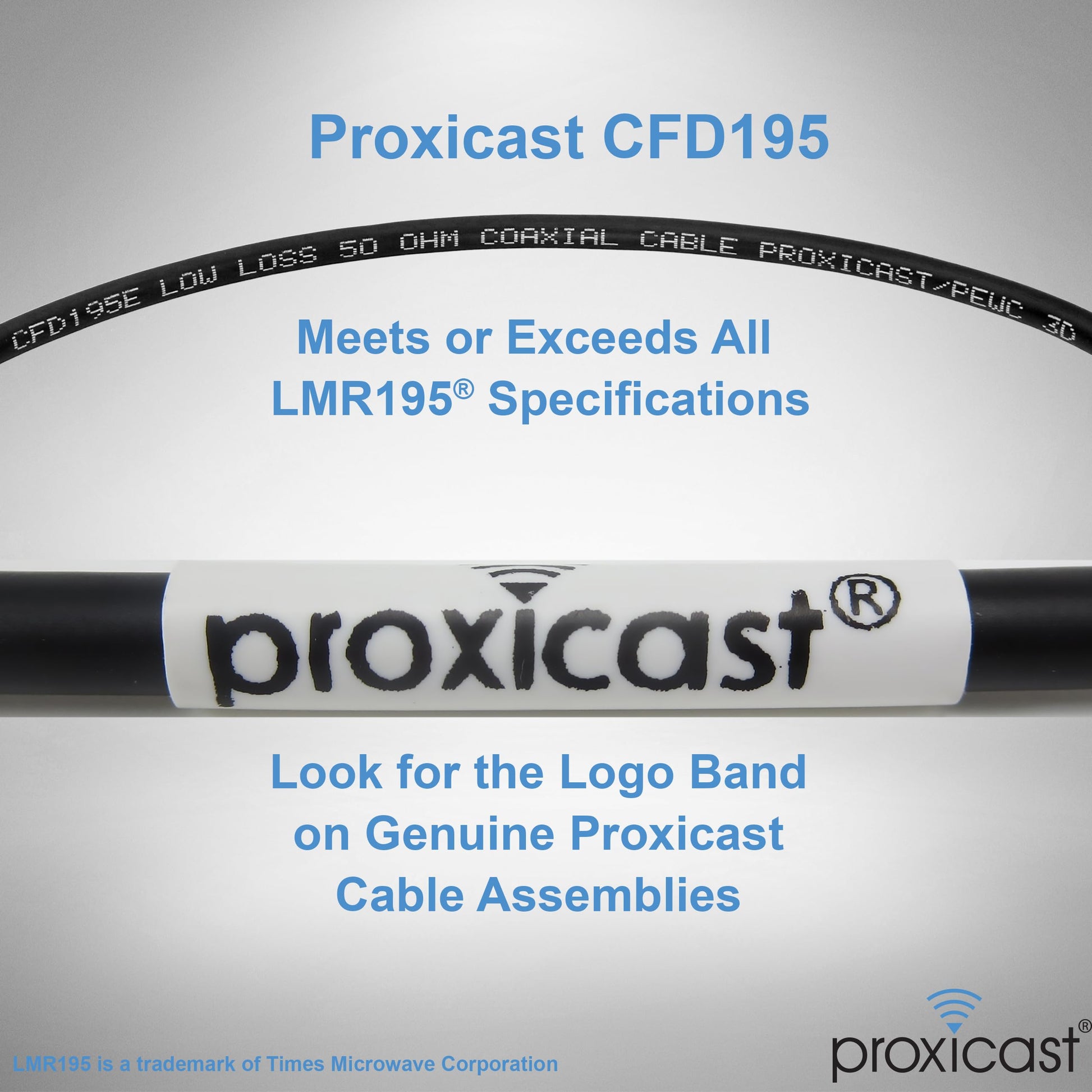 Cable coaxial Proxicast de 10 pies N macho a N macho Premium serie 195 de baja pérdida (50 ohmios) para 4G LTE, módems/enrutadores 5G, jamón, ADS-B, GPS, radio RF a antena o uso de pararrayos