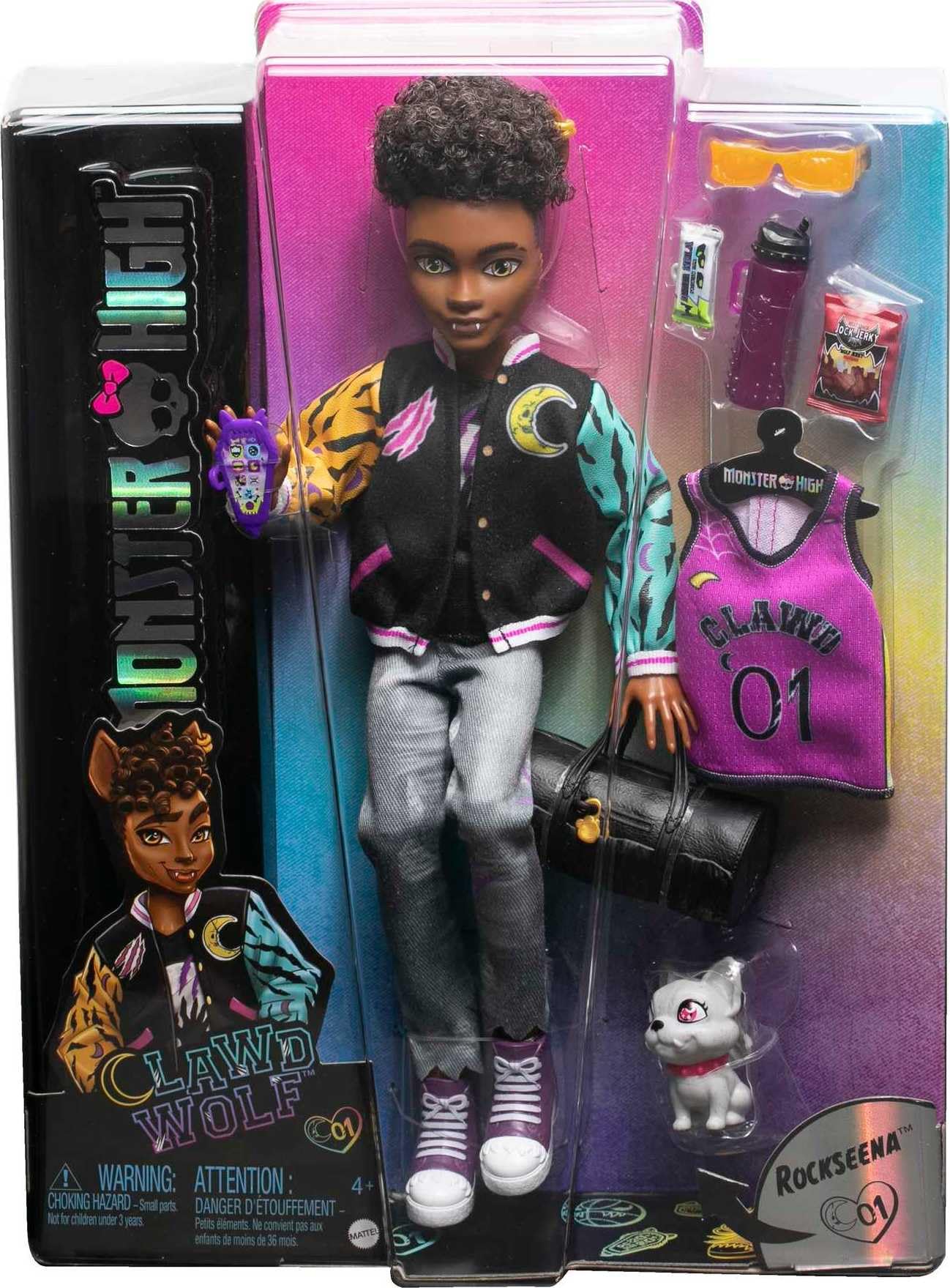 Muñeca Monster High Hombre Lobo con Bulldog Gárgola y Accesorios Temáticos
