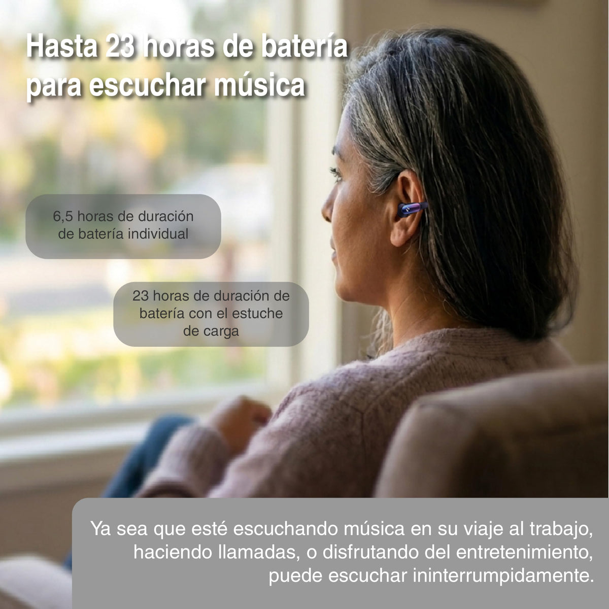 Audífonos Bluetooth havit Onyx Black con Estuche de Carga Openbuds 1