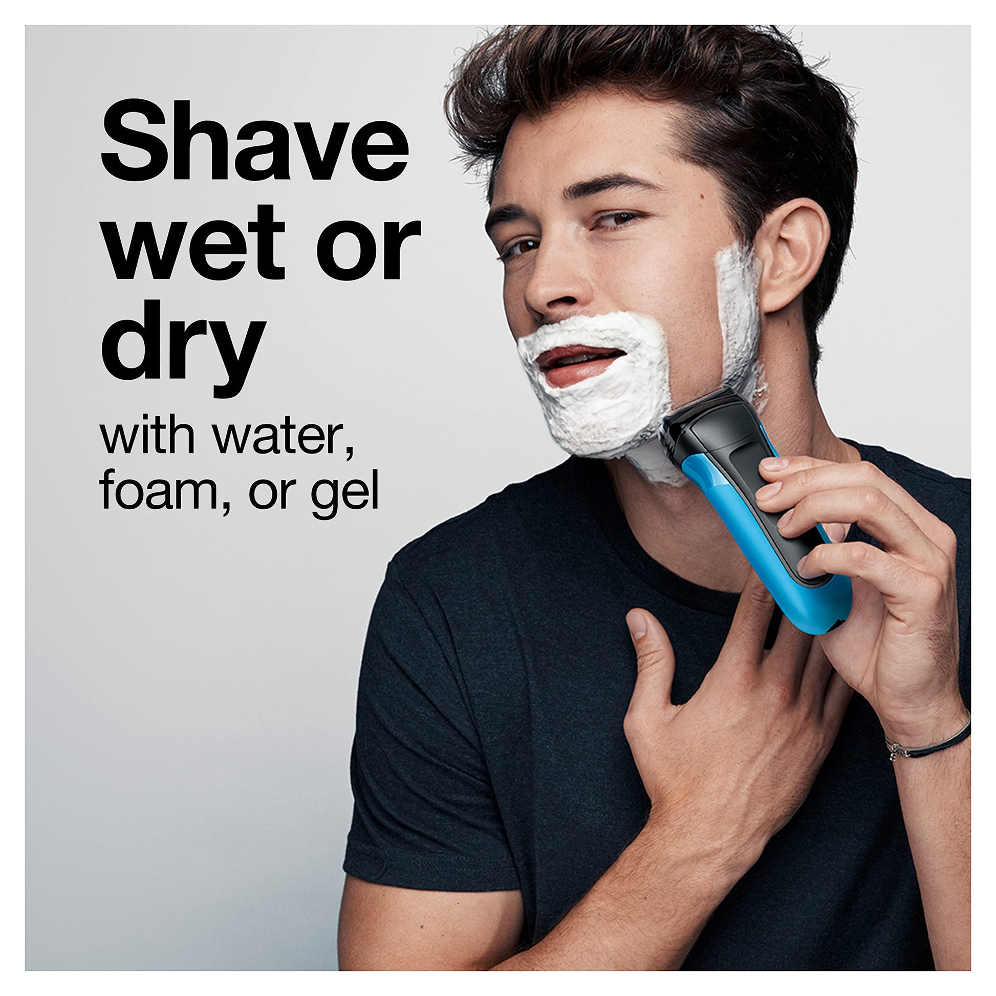 Braun Series - Afeitadora eléctrica para hombre (recargable, húmeda y seca), color azul, Máquina de afeitar 310S, Azul