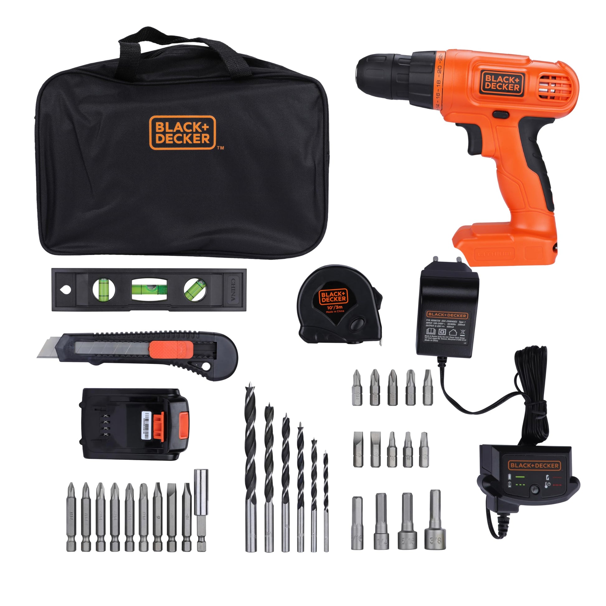 BLACK+DECKER Kit de herramienta y accesorios