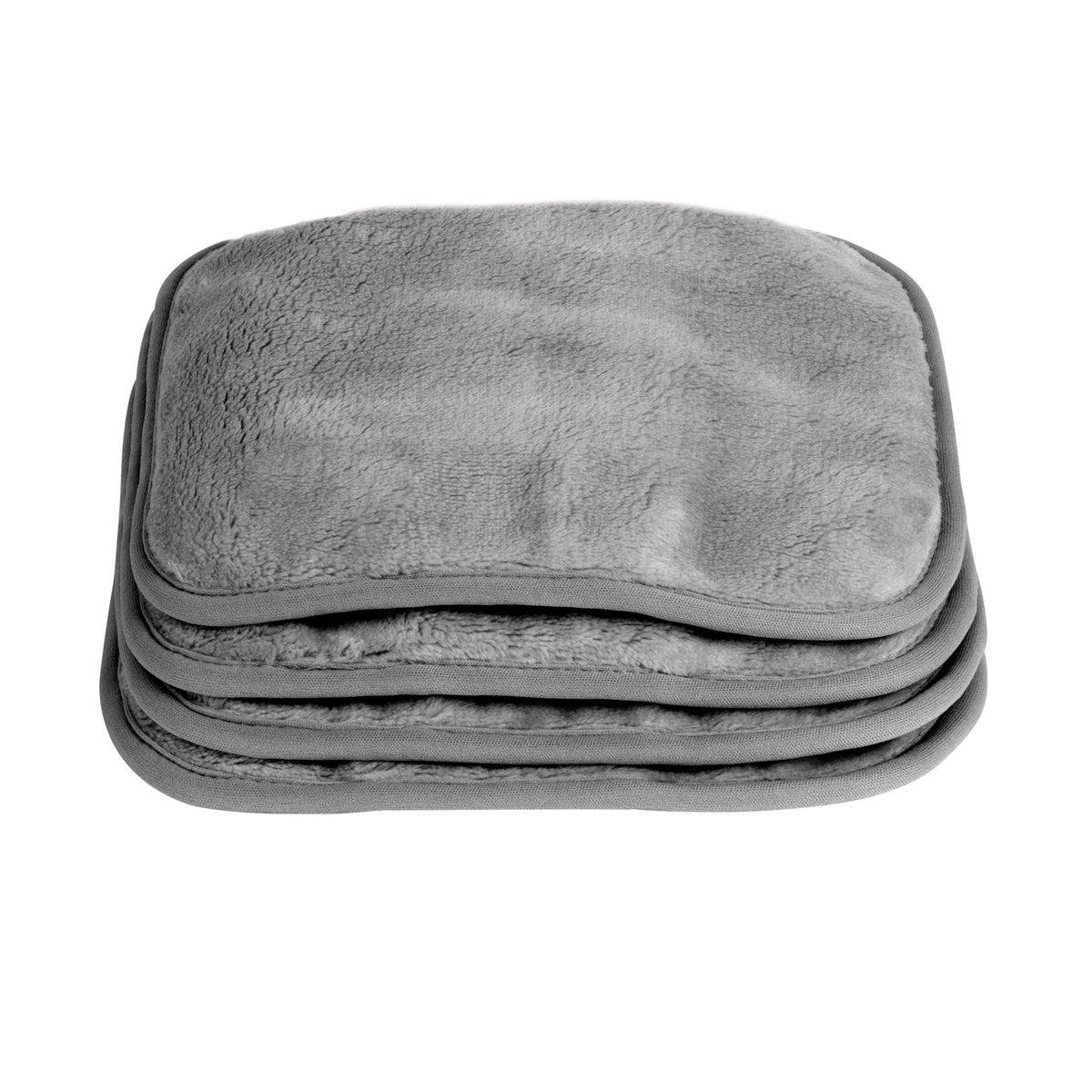 Eurow Paño de limpieza para eliminar maquillaje, lavable y reutilizable, 20.3 x 20.3 cm, gris, paquete de 4