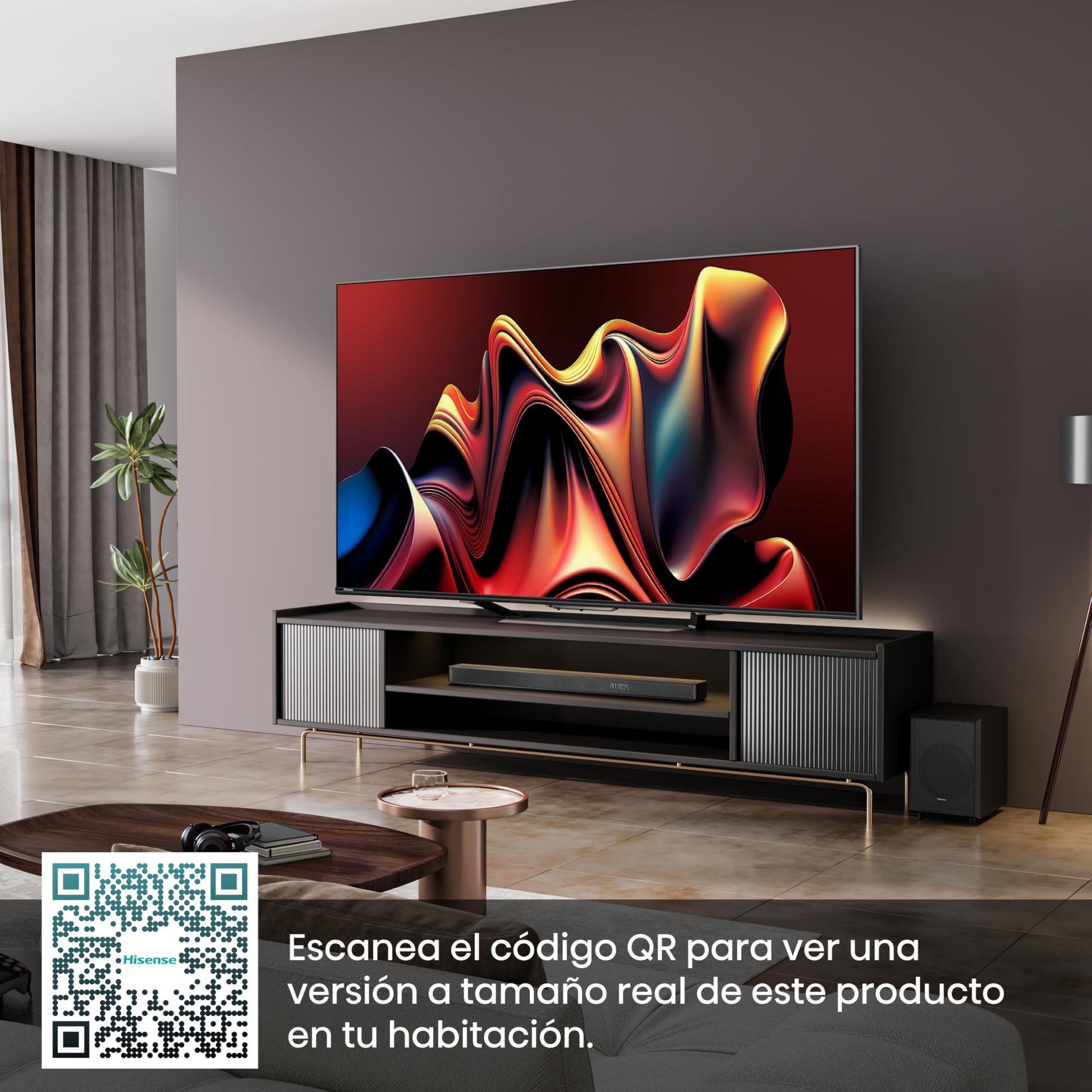 Hisense Television U7N Pantalla 65 Pulgadas,Mini-LED Smart Google TV UHD 4K,Control Remoto por Voz con Alexa,Modo de Juego Pro de 144 Hz,Hi-View Engine Pro,Subwoofer Incorporado