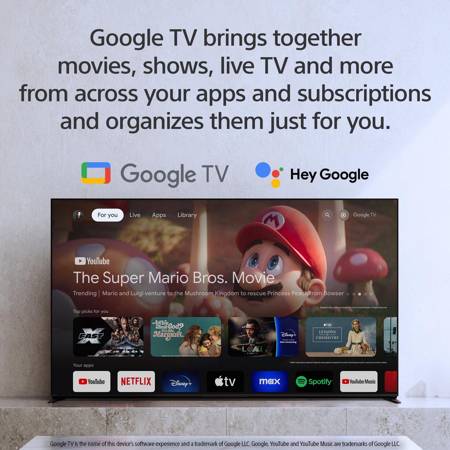 Pantalla OLED Sony BRAVIA 65” 4K Ultra HD con Procesador XR Google