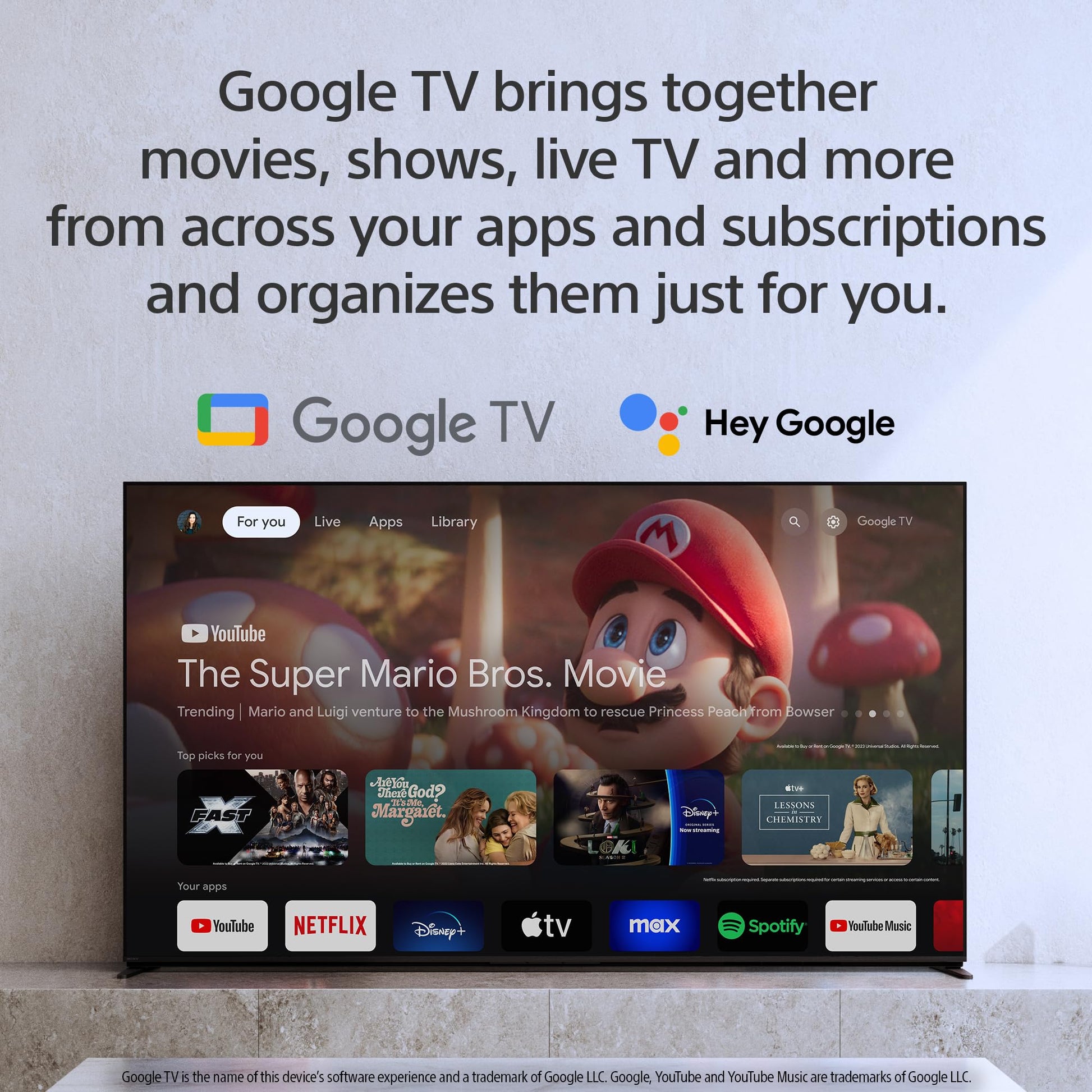 Pantalla OLED Sony BRAVIA 65” 4K Ultra HD con Procesador XR Google