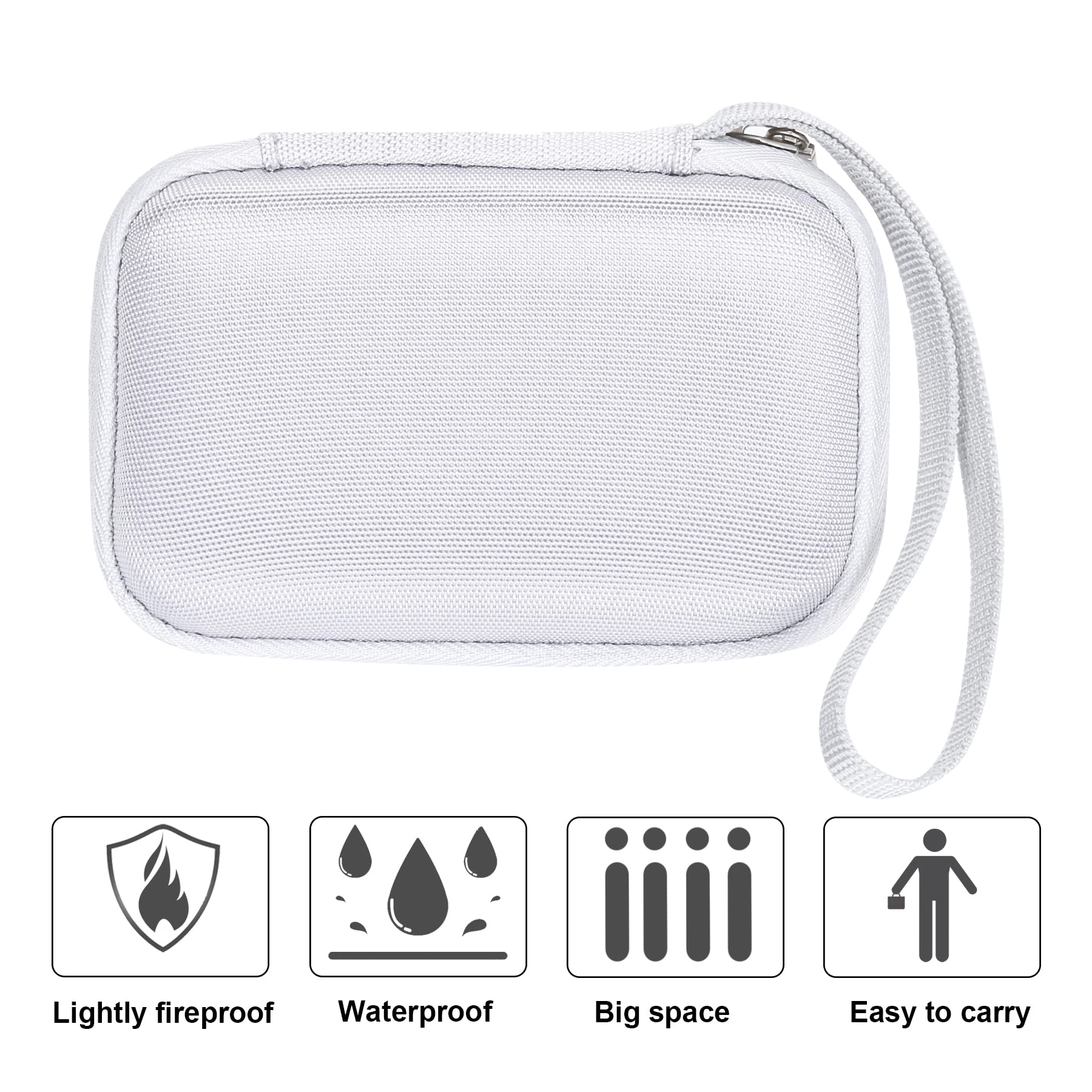 Funda rígida de Viaje khanka Blanco Anker 621 622 633 MagGo Cargador portátil inalámbrico de 5000 mAh 10000 mAh