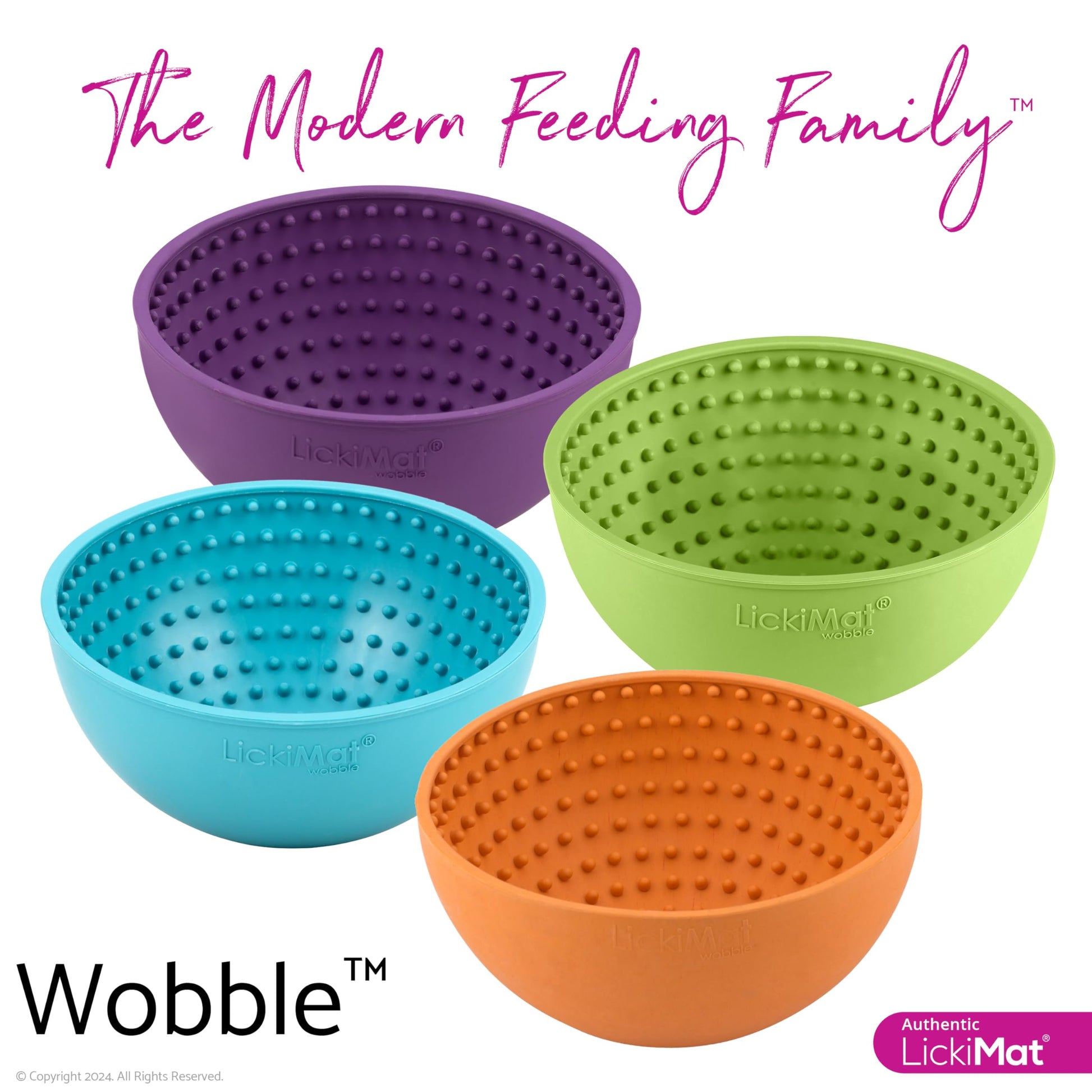 LickiMat Wobble, tazón de alimentador lento para perro, reductor de ansiedad de aburrimiento; perfecto para alimentos, golosinas, yogur o mantequilla de maní. Fun Alternative to a Slow Feed Dog Bowl,