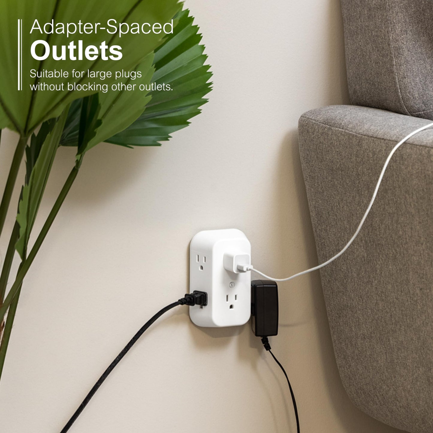 General Electric JASHEP50759 In-Wall Adapter, 6-Outlet