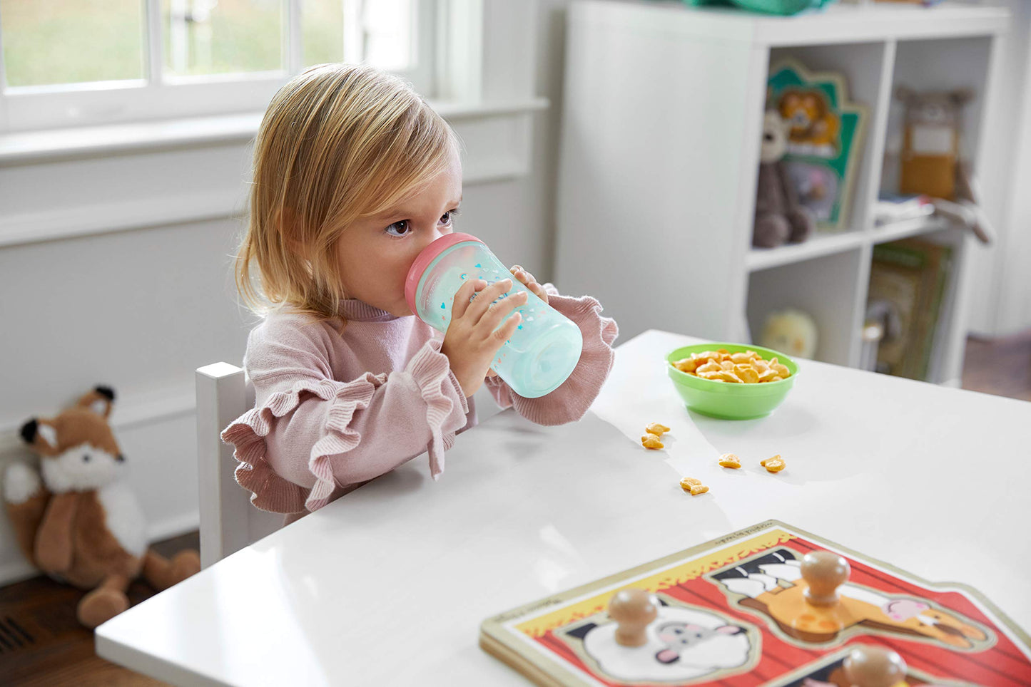 Gerber Graduates Advance Developmental Hard Spout Sippy Cup in Girl Colors, 10-Ounce (Pack of 4)