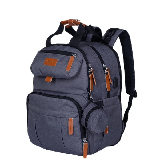 Mochila para Pañales Nestlys Gris Oscuro Moderna Large