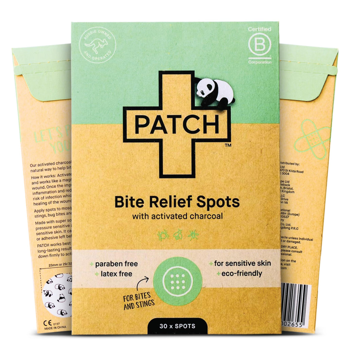 Parche PATCH Bambú Panda con Carbón Activado Hipoalergénico para Pieles Sensibles