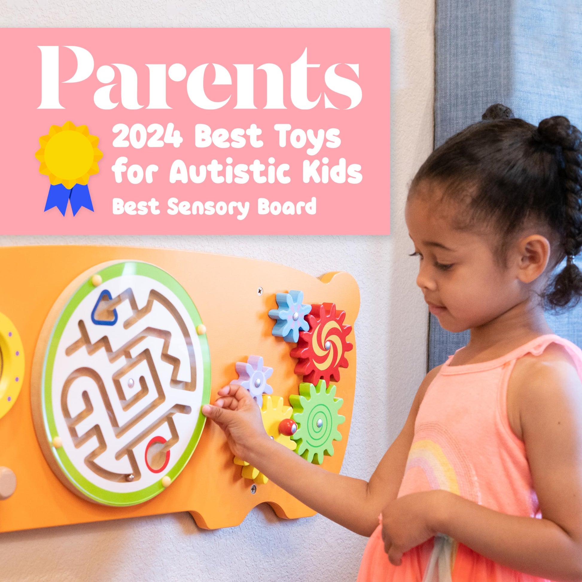 Panel de Actividades de Pared SPARK & WOW Bear Multicolor Montessori para Niños Pequeños