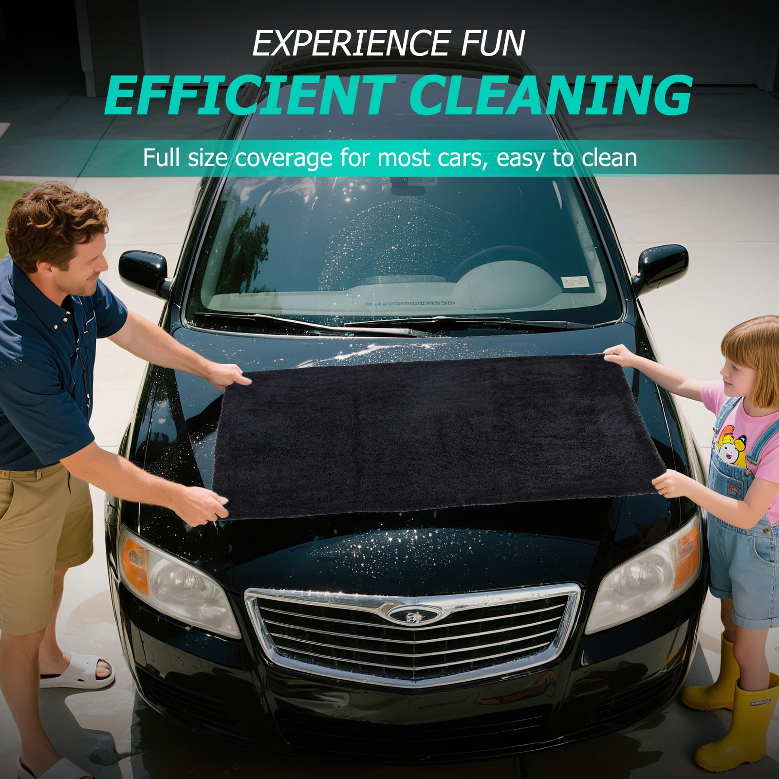 Toallas de Microfibra para Coches Ultra Suave Doble Cara 1300 g/m² Paquete de 2