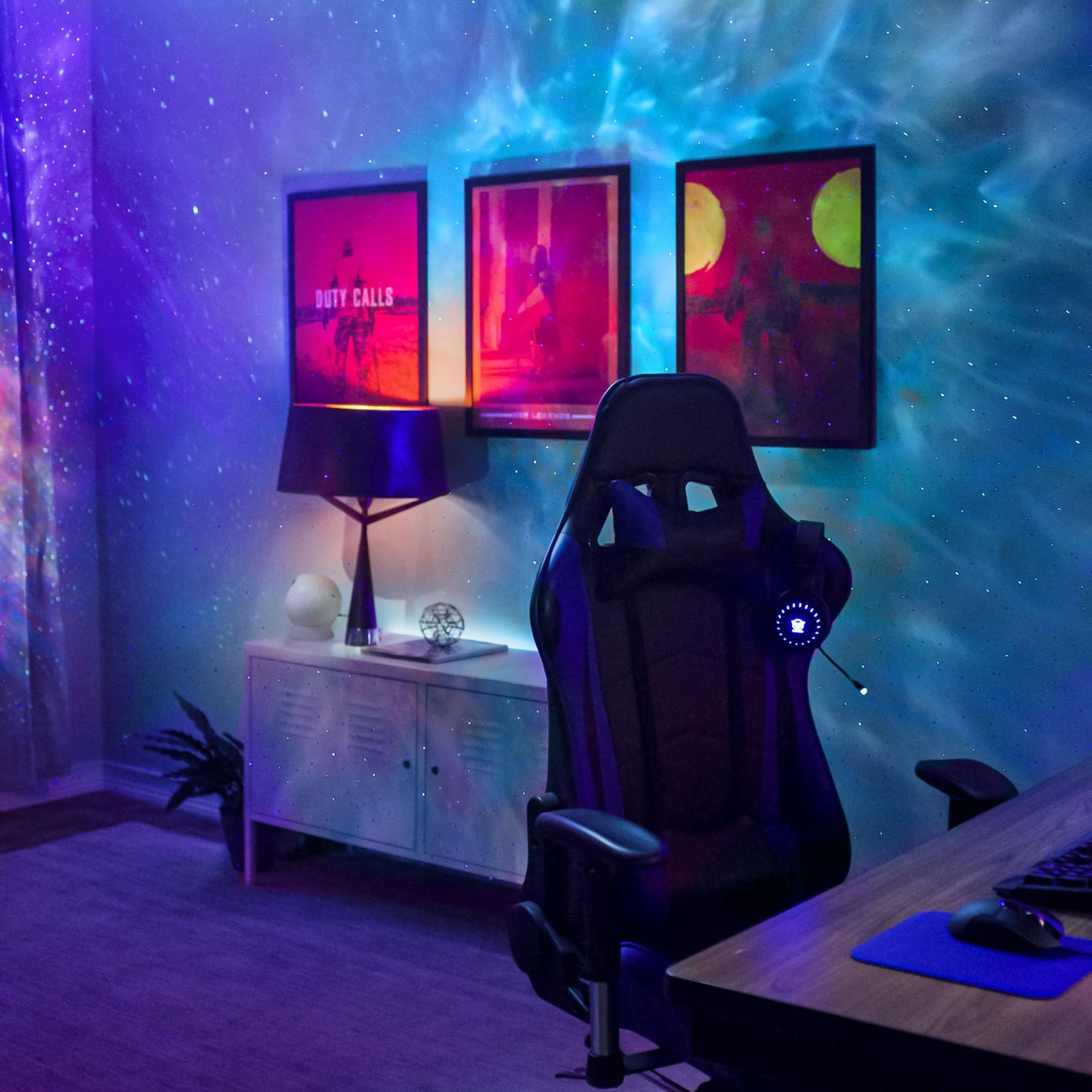 BlissLights Sky Lite Evolve - Proyector LED de galaxia, lámpara de nebulosa (solo nubes, no proyecta estrellas)