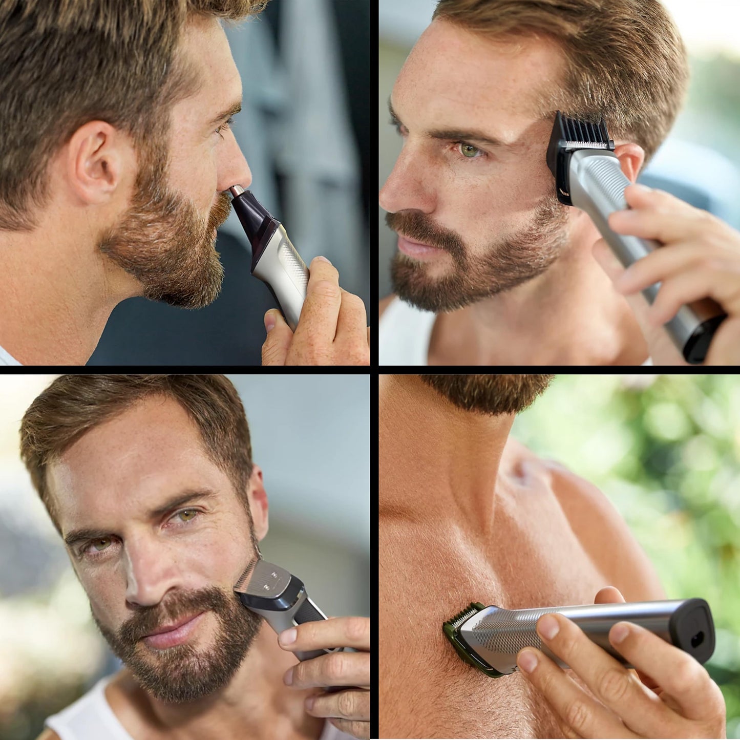 PHILIPS Multi Groomer 8000 Series, kit de aseo de 21 piezas, recortadora de barba para hombres, recortadora de precisión todo en uno para cara, cabeza y cuerpo