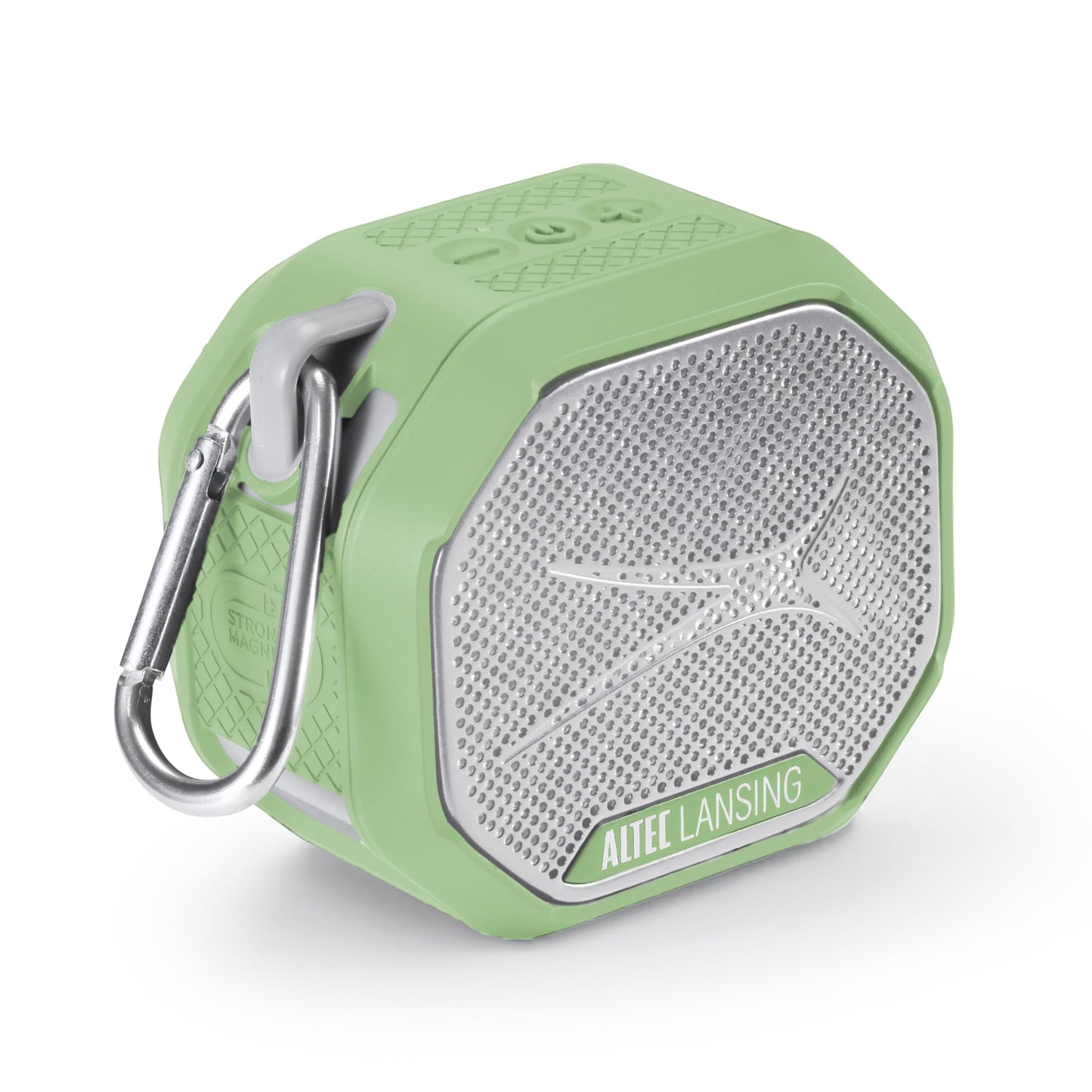 Altec Lansing HYDRATREK - Altavoz magnético Bluetooth, Impermeable IP67, Altavoz portátil, emparejamiento inalámbrico Verdadero, Carga rápida USB-C, batería de 3.7 V 400 mAh, Asistente de Voz,