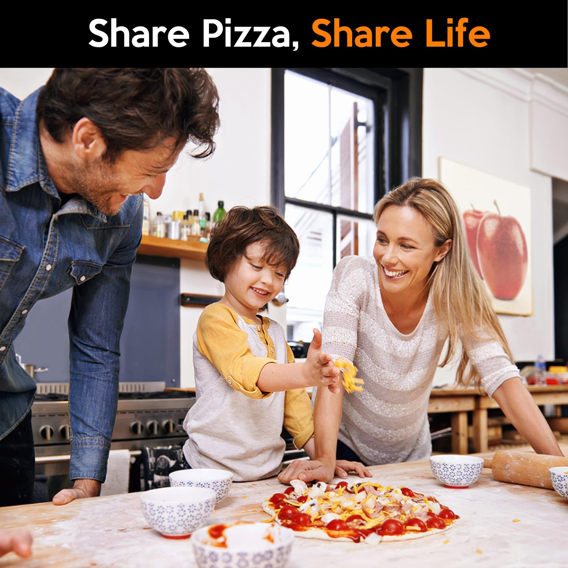 Horno eléctrico de pizza para interiores calienta hasta 1000 °F, hace pizzas de 12 pulgadas en minutos, horno de encimera con 15 funciones y 10 accesorios para múltiples funciones, acero inoxidable
