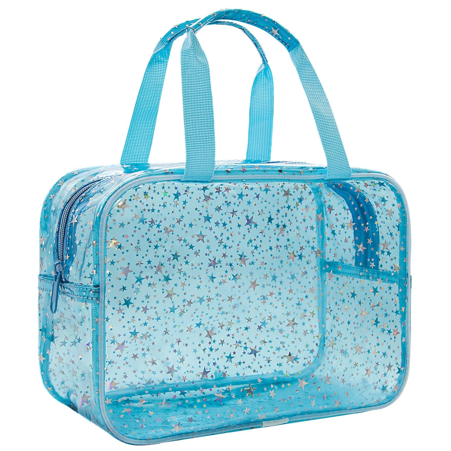 Bolsa de maquillaje transparente con inicial personalizada, bolsa de cosméticos rosa, bolsa de aseo de viaje, bonita bolsa de maquillaje transparente, bolsa organizadora para novia, maestro, regalos