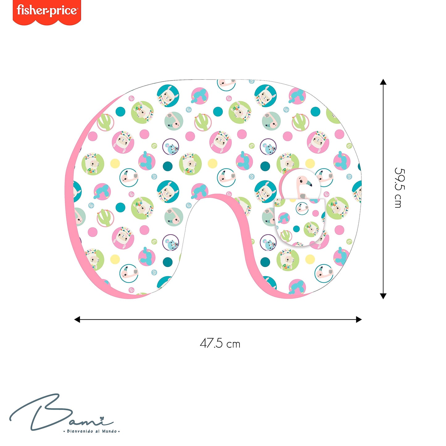 BAMI Fisher Price - Almohada DE Lactancia - Rosa