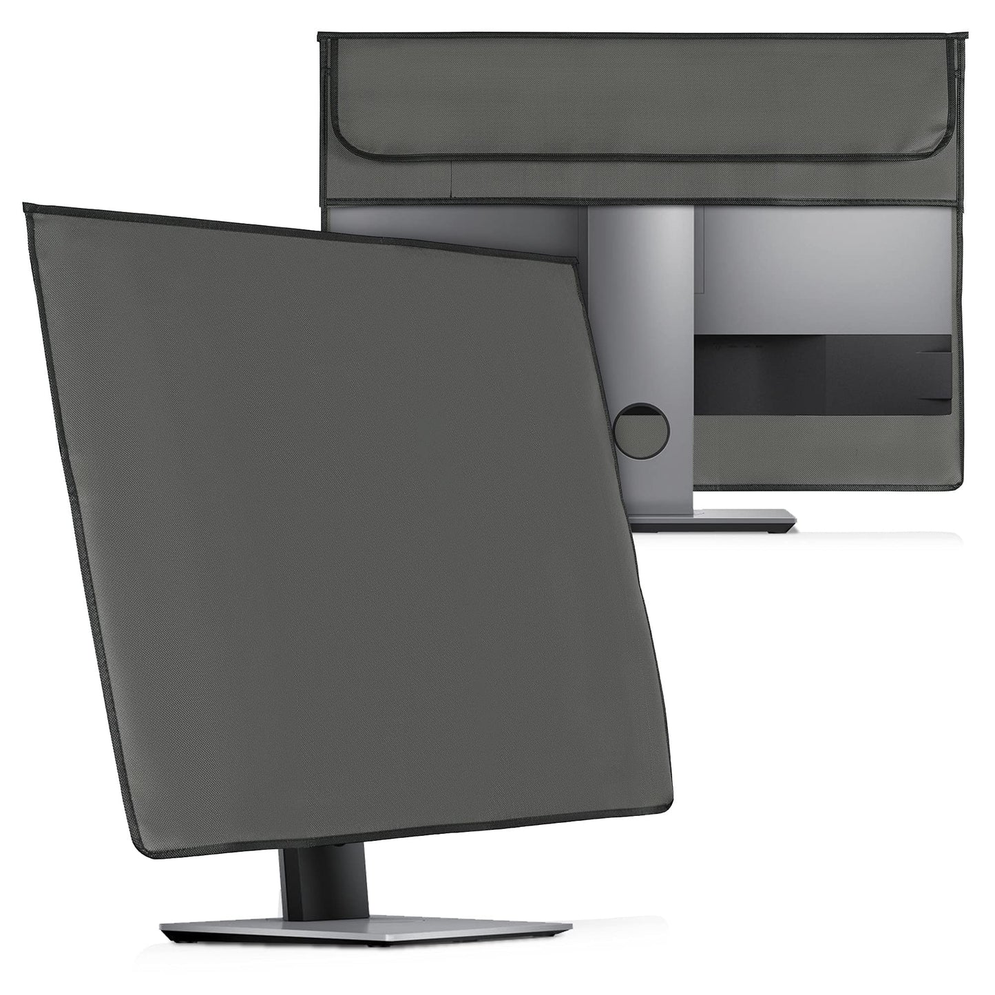 kwmobile Funda Compatible con Monitor de 27-28" - Protector 3en1 para Monitor Teclado y ratón - Gris Oscuro