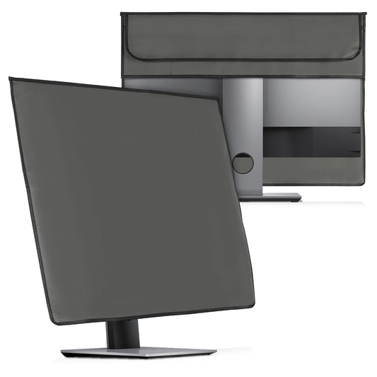 kwmobile Funda Compatible con Monitor de 27-28" - Protector 3en1 para Monitor Teclado y ratón - Gris Oscuro