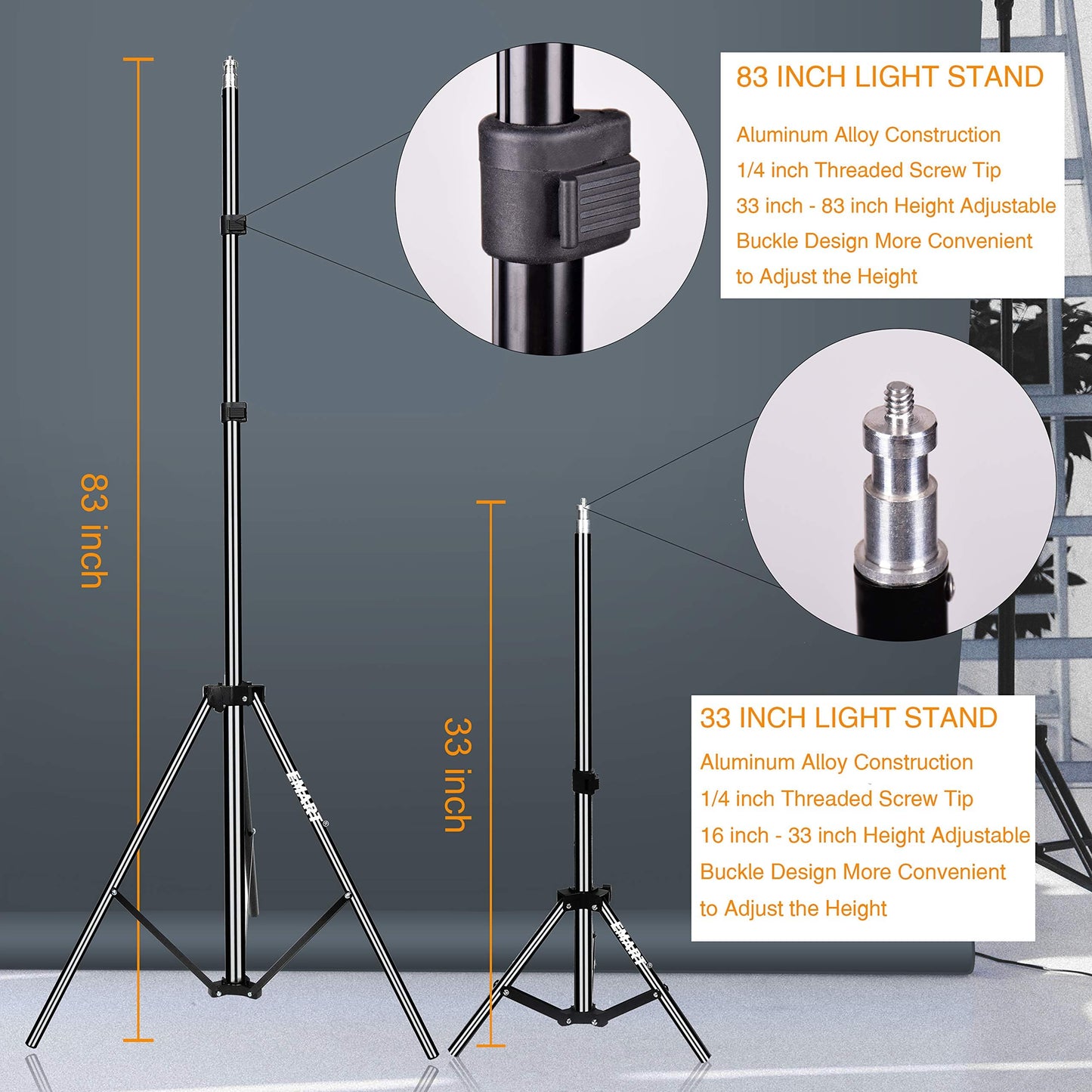 EMART Kit Iluminación Paraguas 200‑700W Luz Suave para Retratos Y Podcast