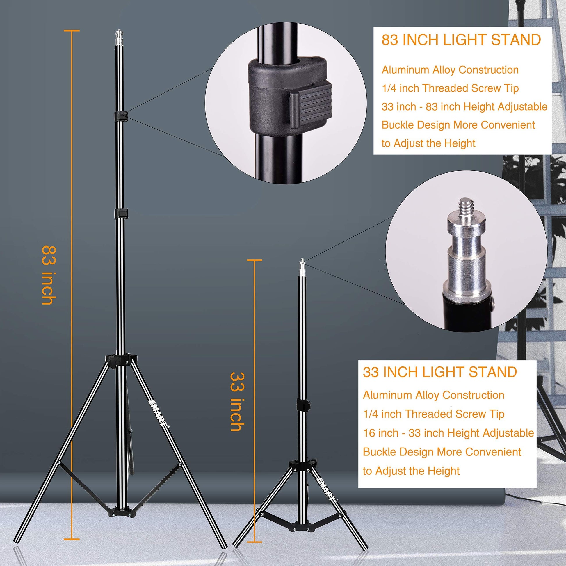 EMART Kit Iluminación Paraguas 200‑700W Luz Suave para Retratos Y Podcast