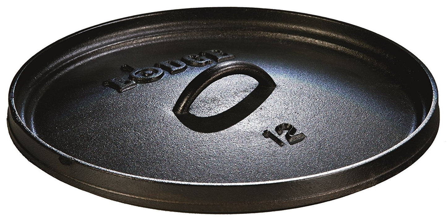 Horno Holandés Lodge Negro de Hierro Fundido Presazonado de 8 Cuartos con Tapa y Asas Dobles