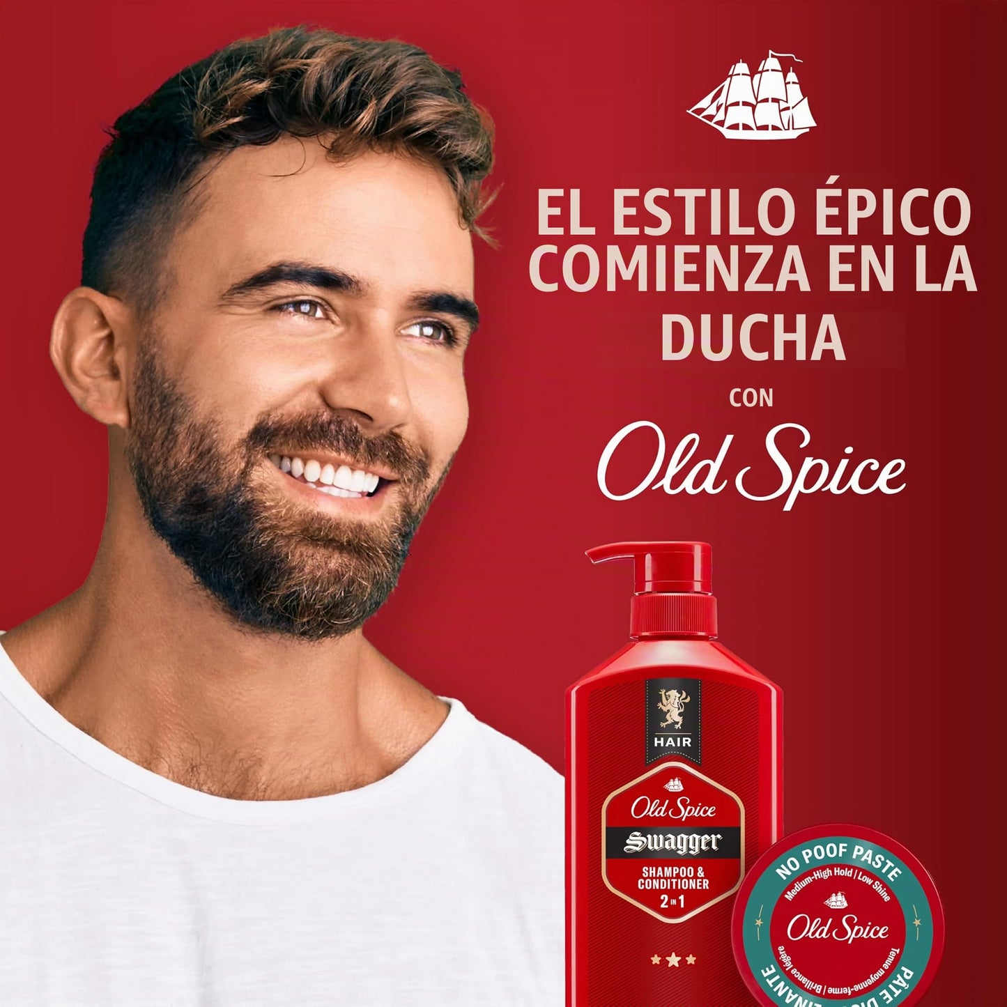 Old Spice Pasta Fijación Media - Alta con Brillo 63 g