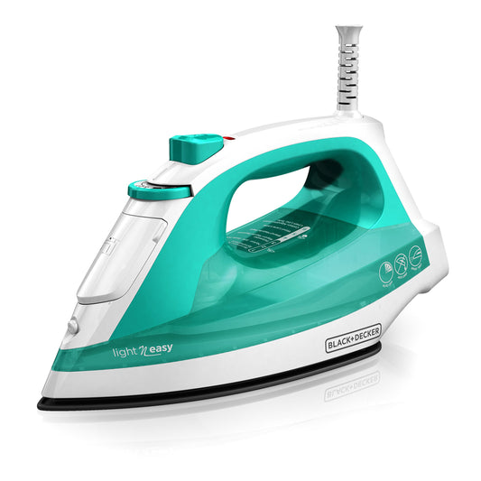BLACK+DECKER IR1010 Light 'N Easy - Plancha de Vapor compacta, Color Verde Azulado