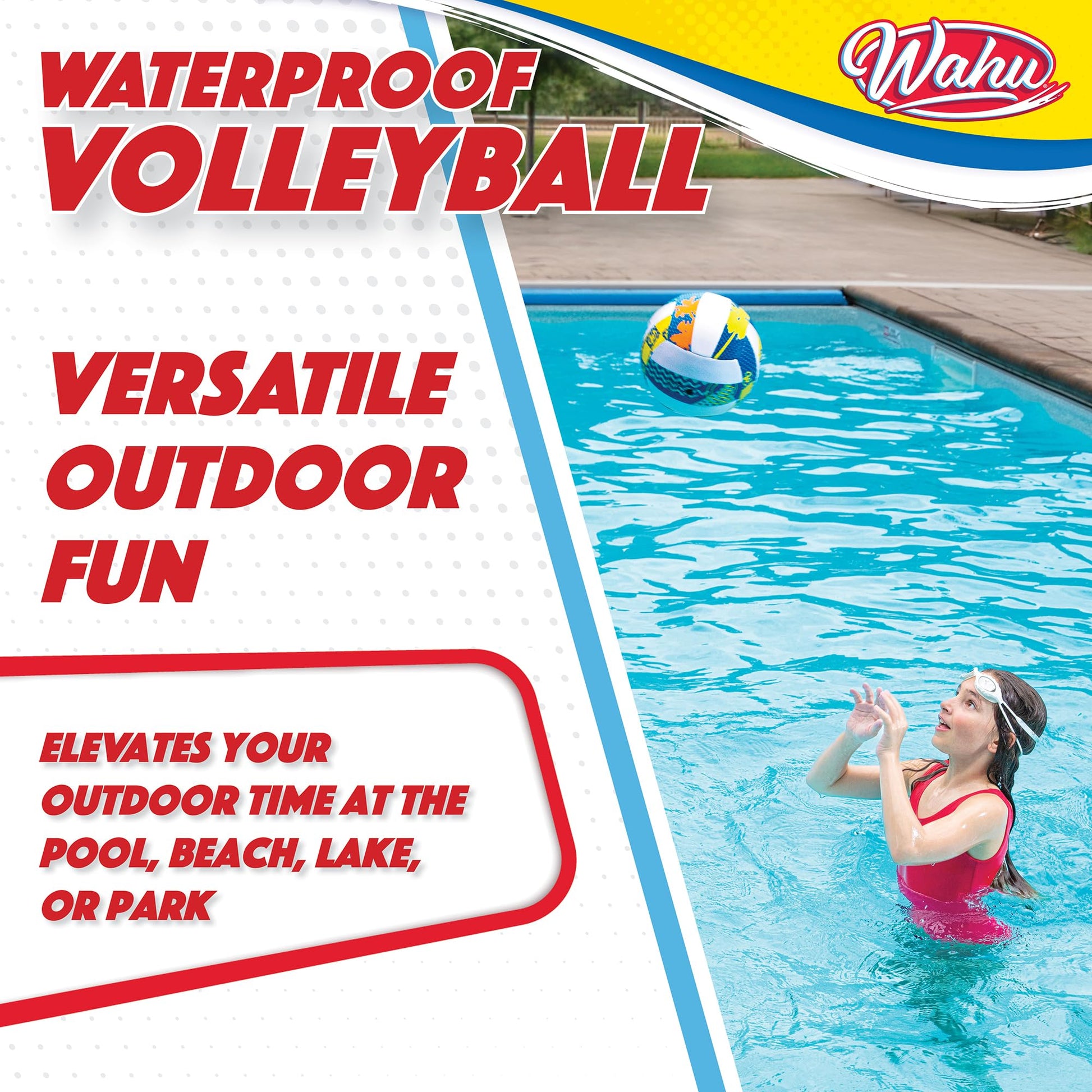 Voleibol WAHU Verde Impermeable Tamaño 5 para Playa y Piscina