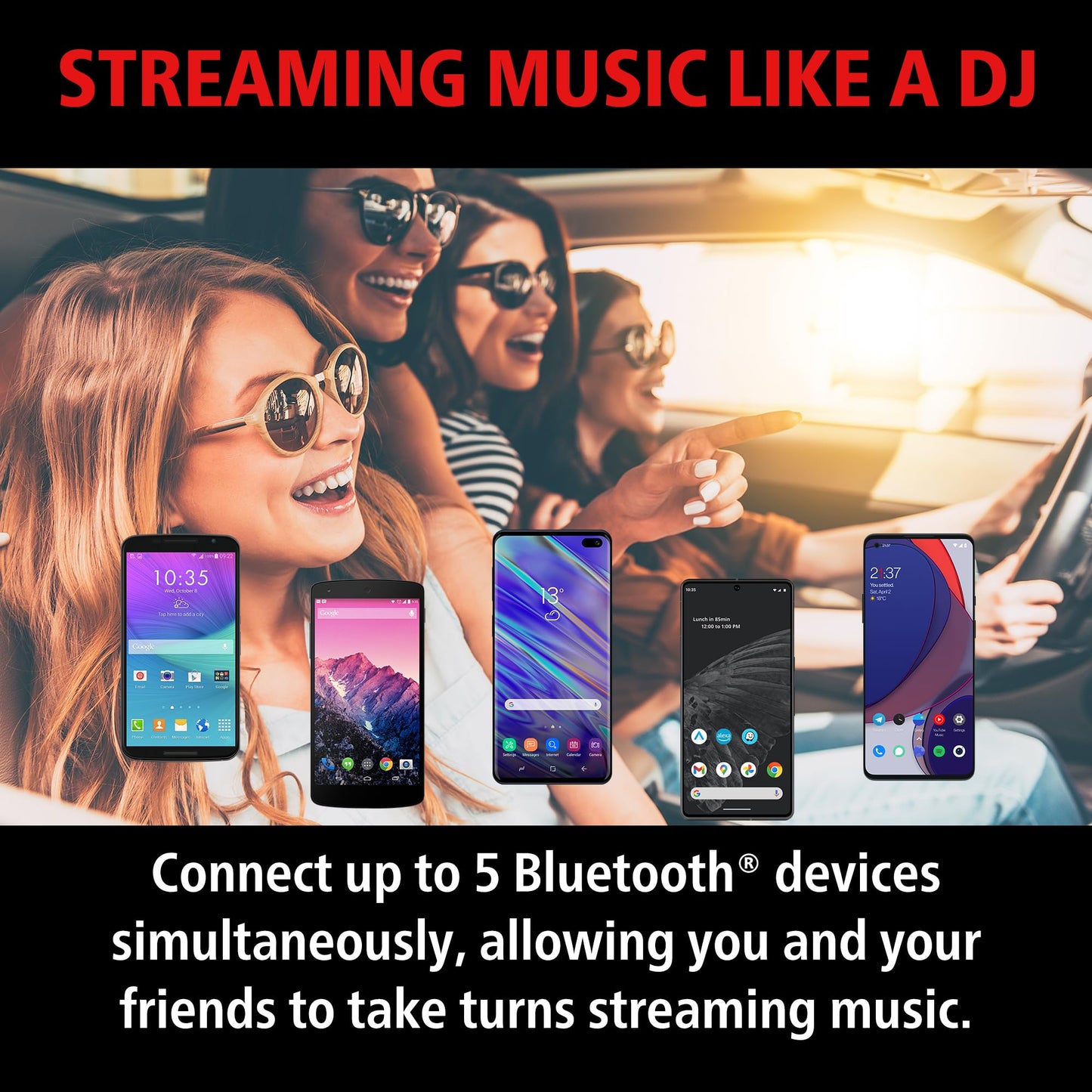 JVC KD-X38MBS, receptor multimedia digital para auto y marino con Bluetooth, USB, listo para SiriusXM, compatible con Amazon Alexa, PCB con revestimiento conforme