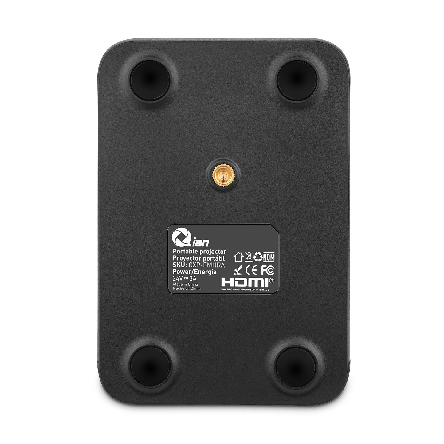 QIAN.MX Proyector Portatil LCD 5500 Lumenes (120 Ansi) hasta 30,000 Hrs HD 1280x720 Bluetooth Wi-fi Altavoz 5w hasta 100 Pulgadas Hdmi USB Android Integrado con Netflix, Youtube,QXP-EMHRA