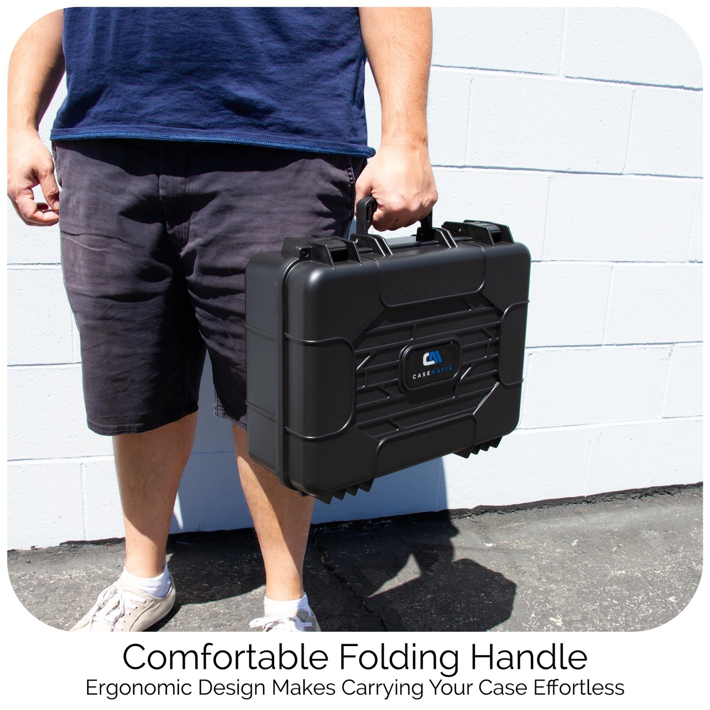 CASEMATIX Funda rígida para proyector de Viaje Compatible con Epson VS250 SVGA, VS350 XGA, VS355 WXGA con Cable HDMI y Mando a Distancia en Compartimentos de Espuma Personalizados, Solo Funda