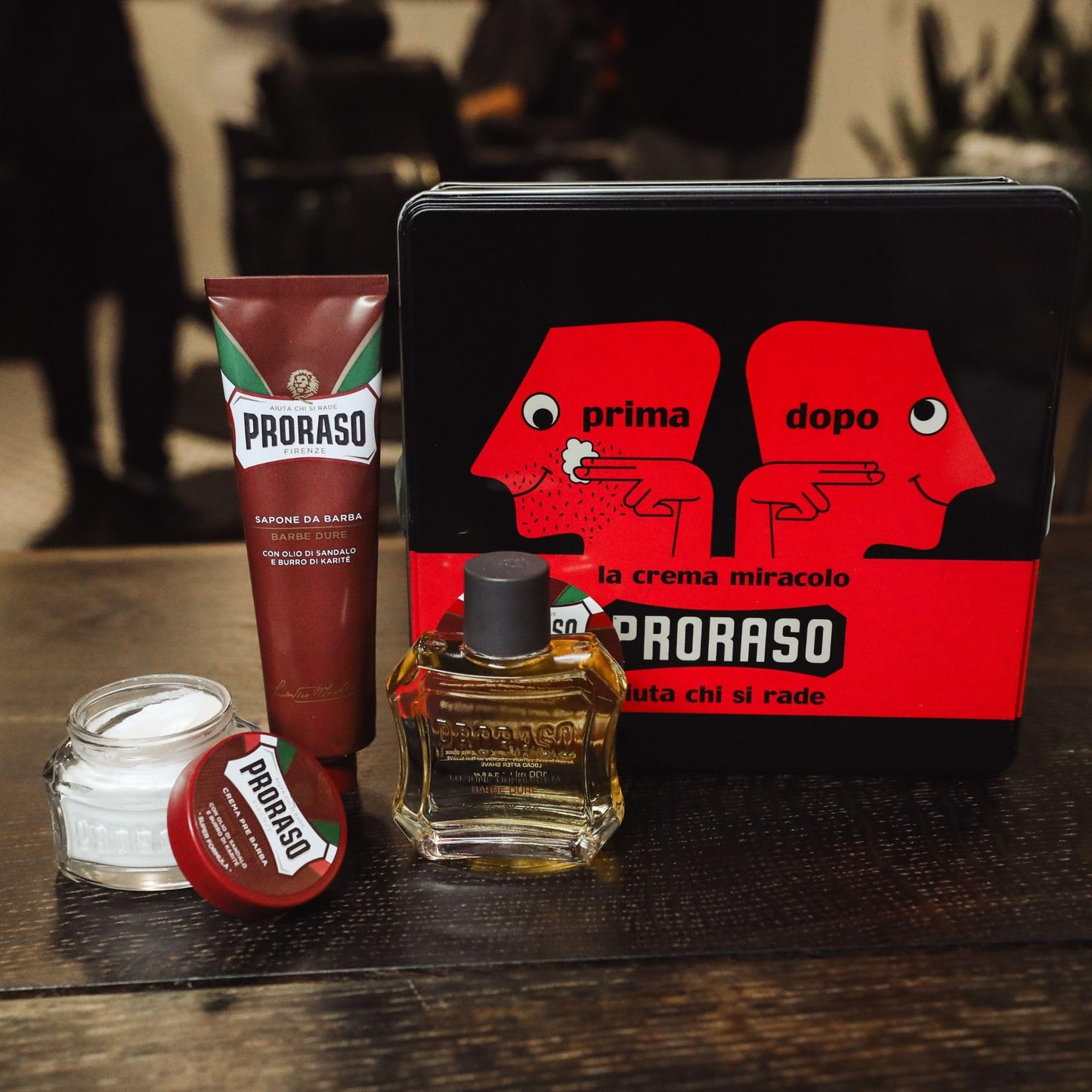 Proraso Kit para Afeitar de Viaje, Tamaño Pequeño Ideal para Viajar, Línea Verde Eucalipto y Mentol para Hombre