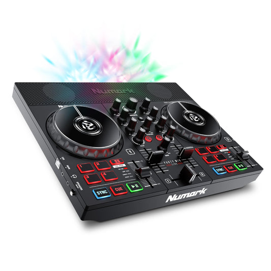 Controlador DJ Numark Party Mix Live Luces Integradas y Altavoces para Serato DJ Lite y Algoriddim djay Pro AI