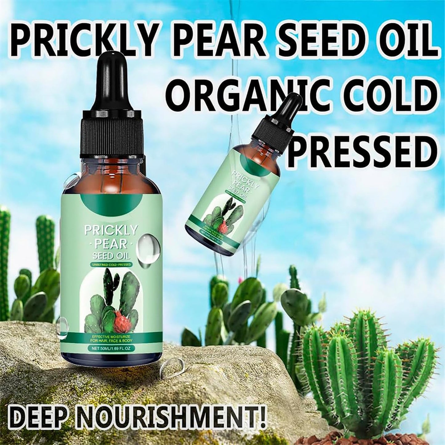 Aceite Orgánico de Higo Chumbo para Cuidado de Piel y Cabello: Rejuvenecimiento Natural - 120ml