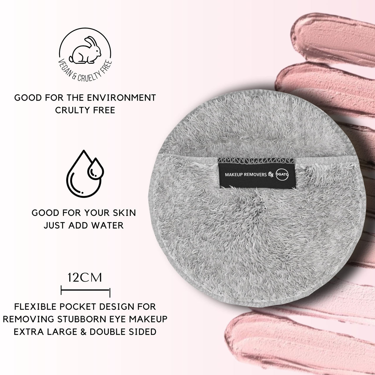 Juego de Almohadillas Ogato Ecológicas para Eliminar Maquillaje para Todas las Pieles