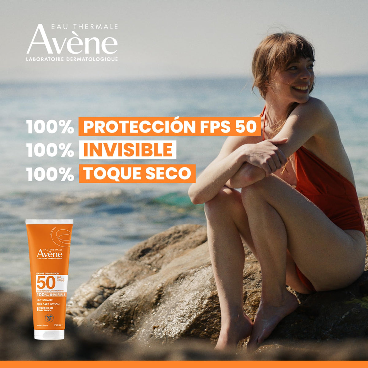 Avene Protector Solar Corporal en Leche FPS50 Piel Seca Toque Seco 250ml