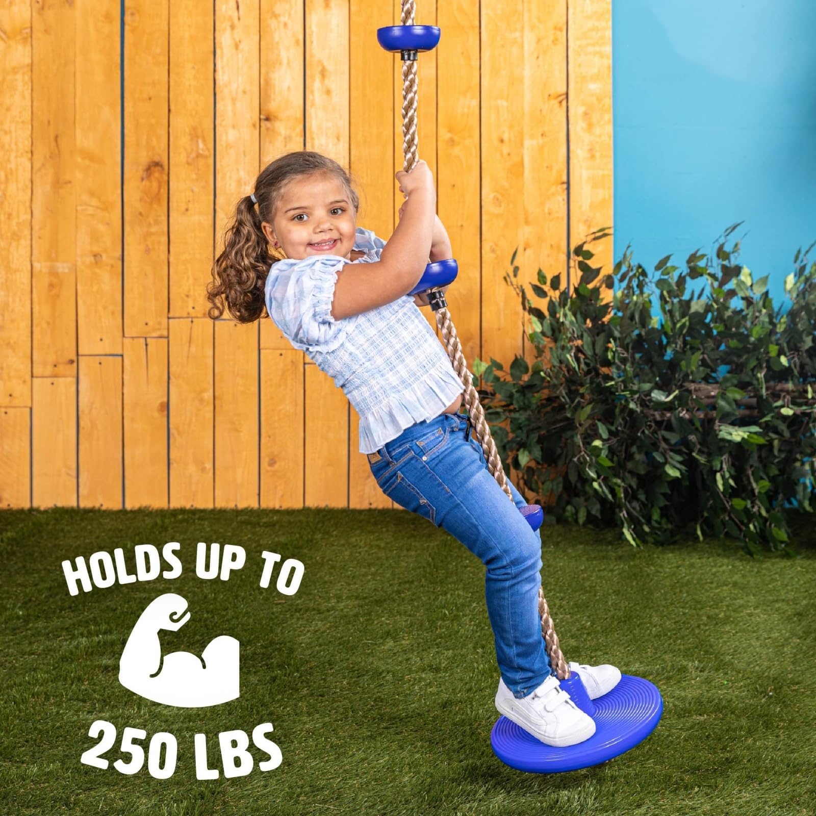 Kzings Columpio De Disco con Cuerda, Juego de Cuerda de Escalada y Asiento De Balancín, con Correa Colgar y Ganchos A Presión, para Parque, Infantil, Patioal