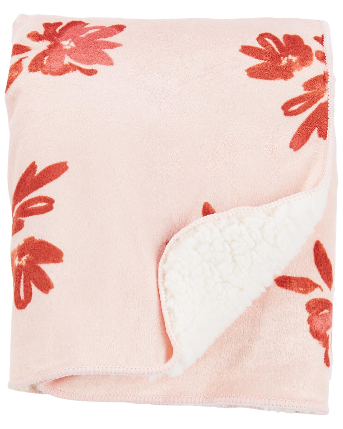 Carter's - Manta de felpa para bebé, manta de velboa con forro de sherpa suave, acogedora, ropa de cama de 30 x 40 pulgadas (rosa)
