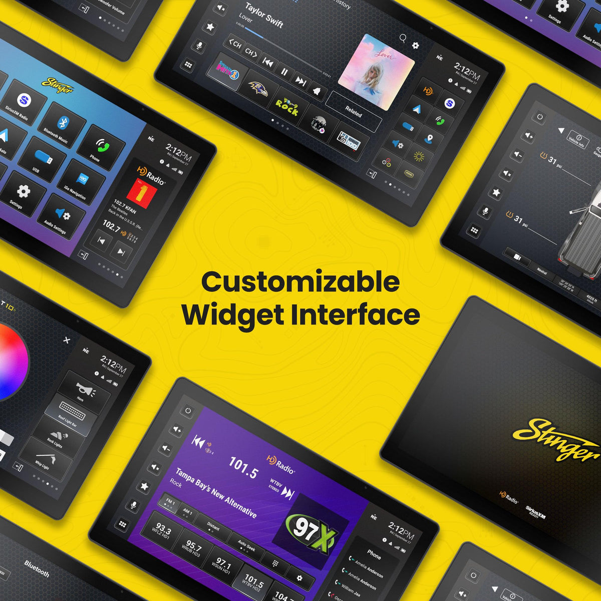 Estéreo Inalámbrico Stinger HORIZON12 Wrangler JL Gladiator Apple CarPlay