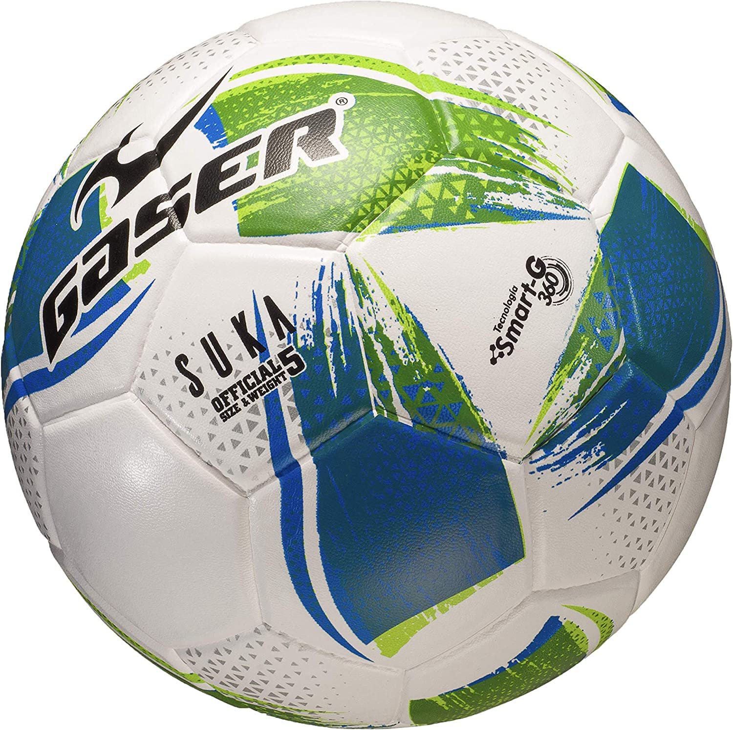 Gaser Balón Fútbol Laminado Modelo Suka (Verde, Blanco, No. 4)